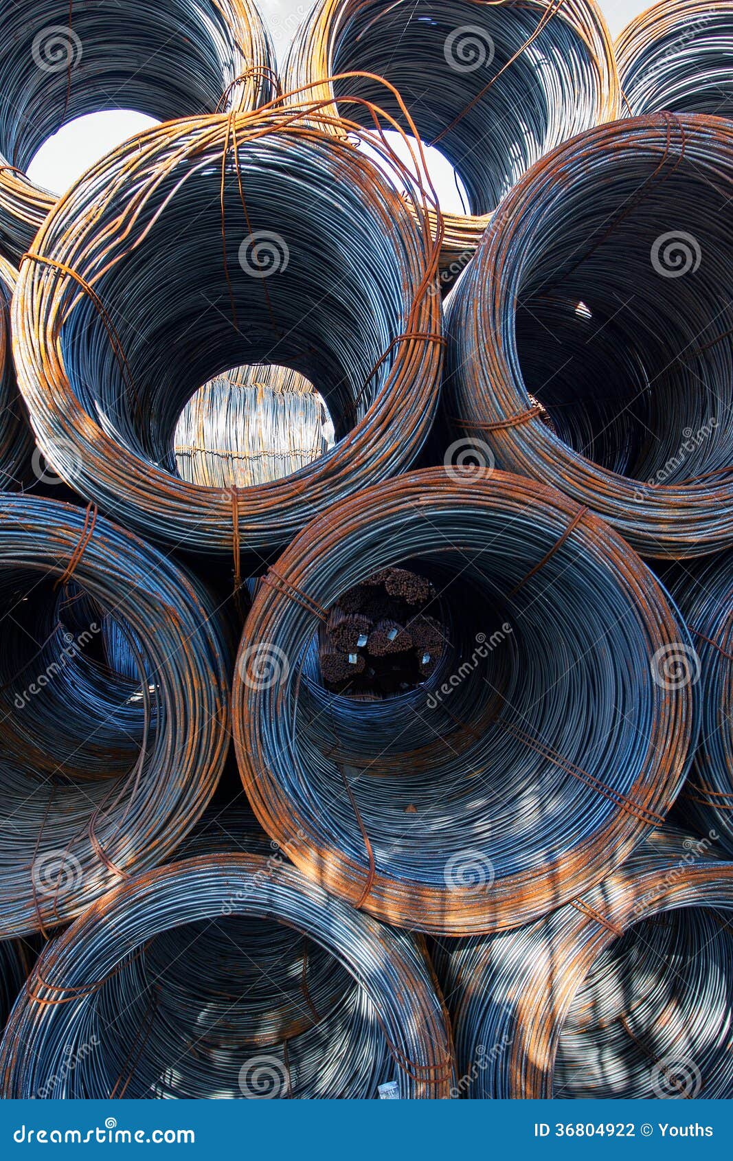 Steel wire cable stock photo. Image of curve, cable, galvanized 36804922
