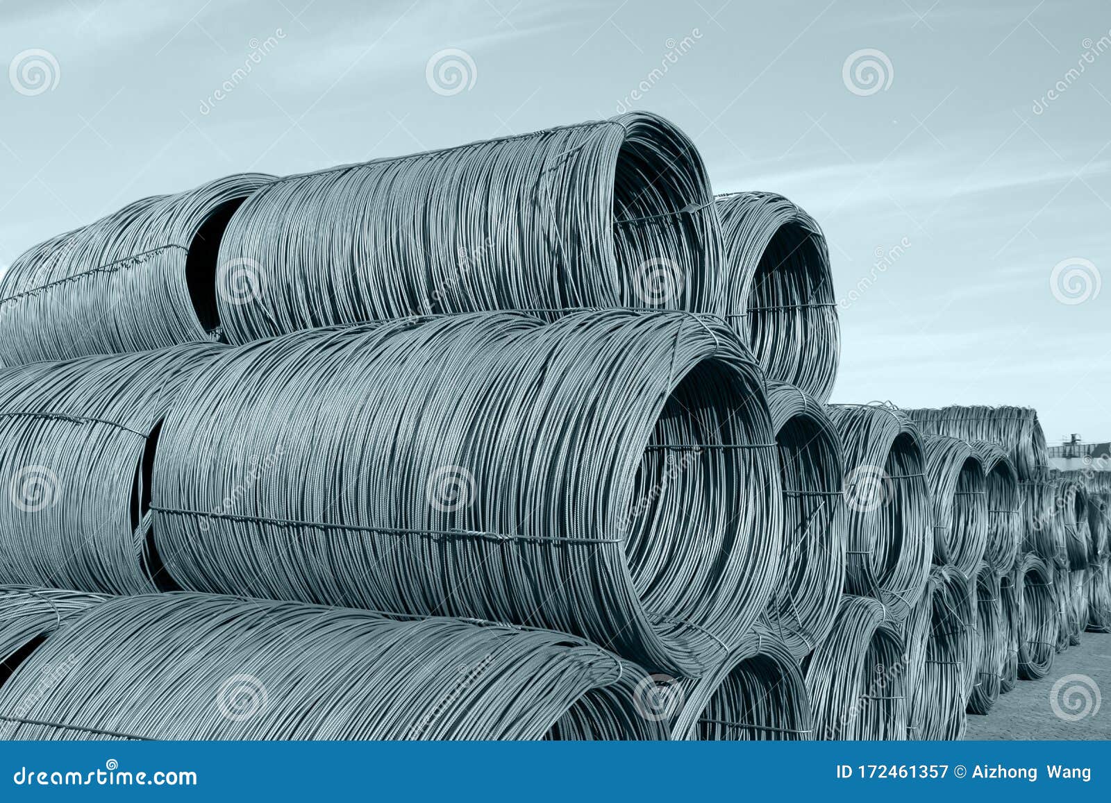 Steel wire rod stock image. Image of square, engineering 172461357
