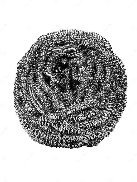 Steel Wire Wool Scrub stock image. Image of filament, silver 8434957