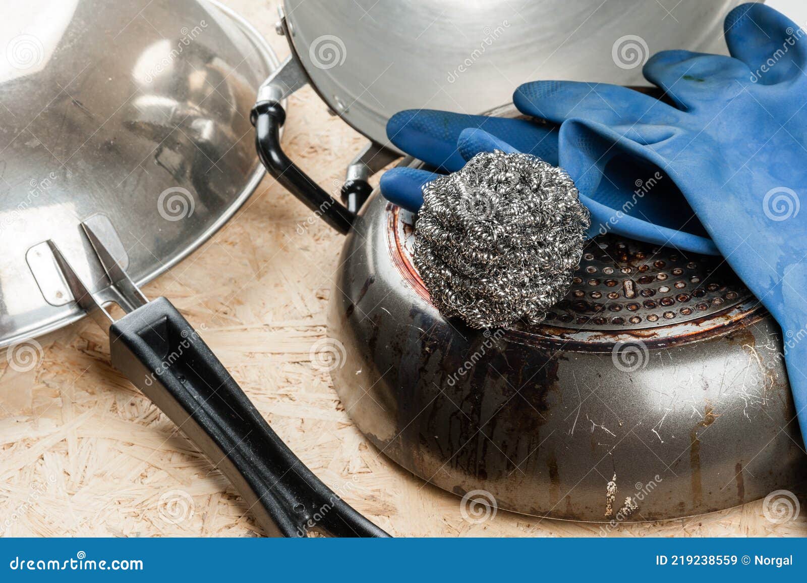 Steel Wool for Dish Washing Stock Image Image of clean, material