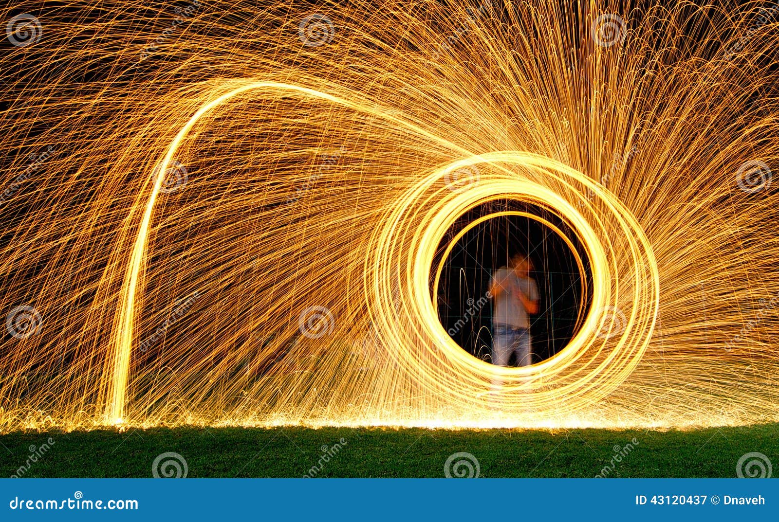 Steel wool light painting stock image. Image of dangerous 43120437