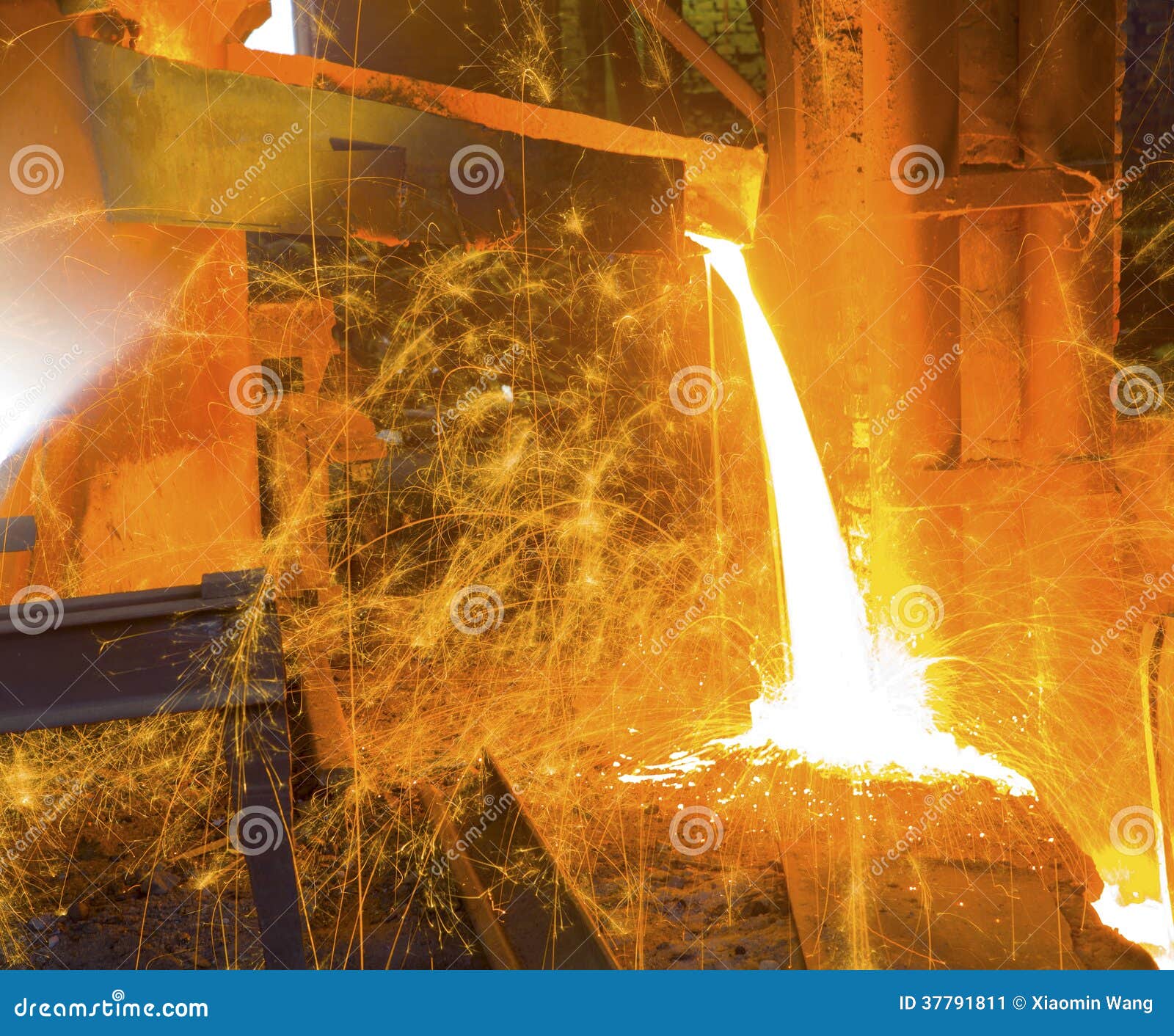 Steelmaking Iron Works RoyaltyFree Stock Image
