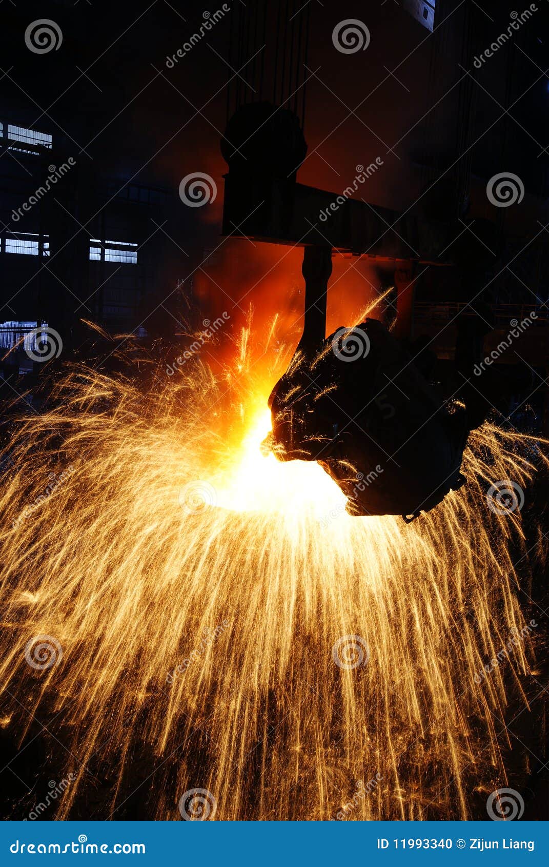 Steelmaking Iron Works Stock Photo 11993340