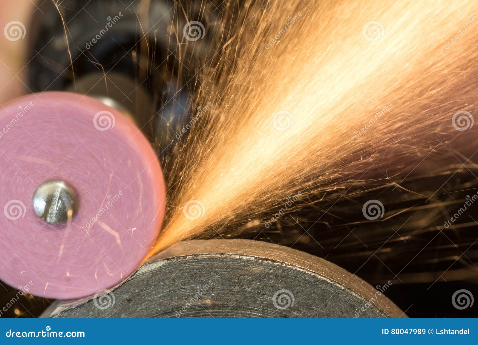 Steels Grinding Using Abrasive Tool Stock Image Image of production