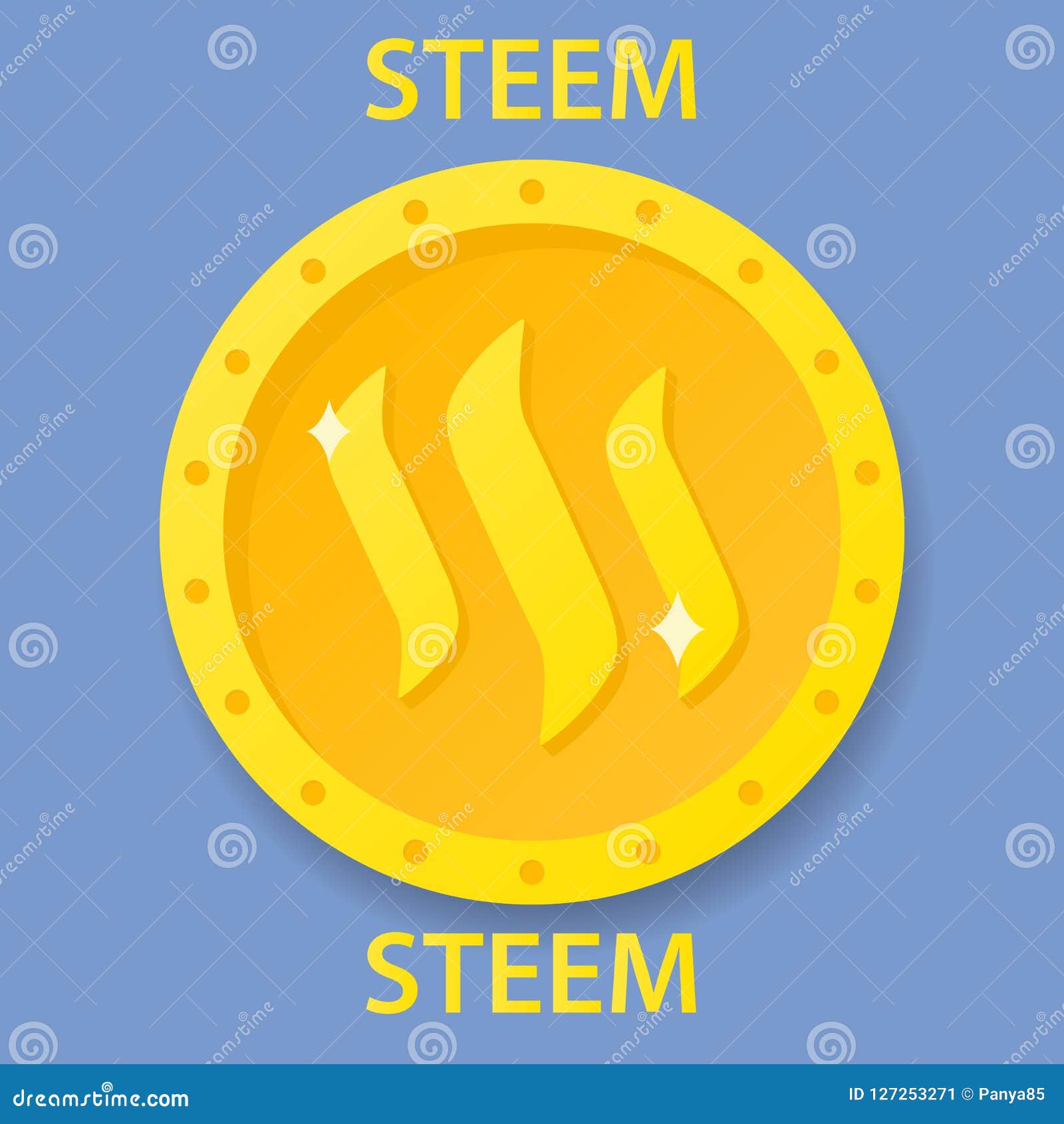 Steem Coin Cryptocurrency Blockchain Icon. Virtual ...