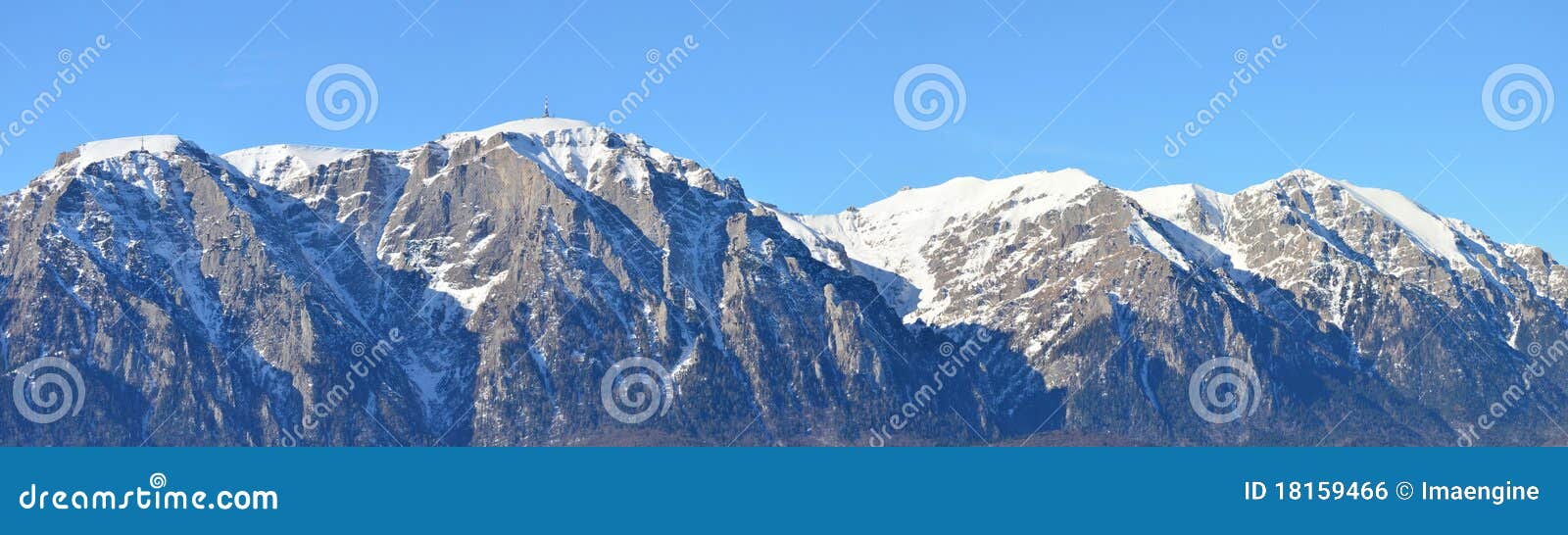 Steep Cliffs of the Carpathians Bucegi Mountains Stock Photo Image
