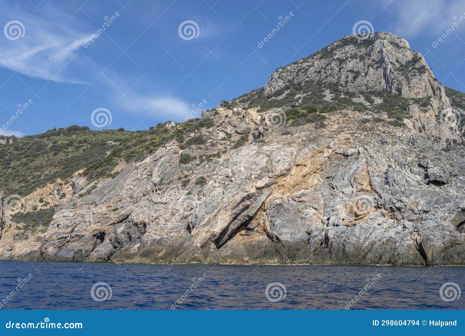 steep cliffs at uomo cape, argentario, italy