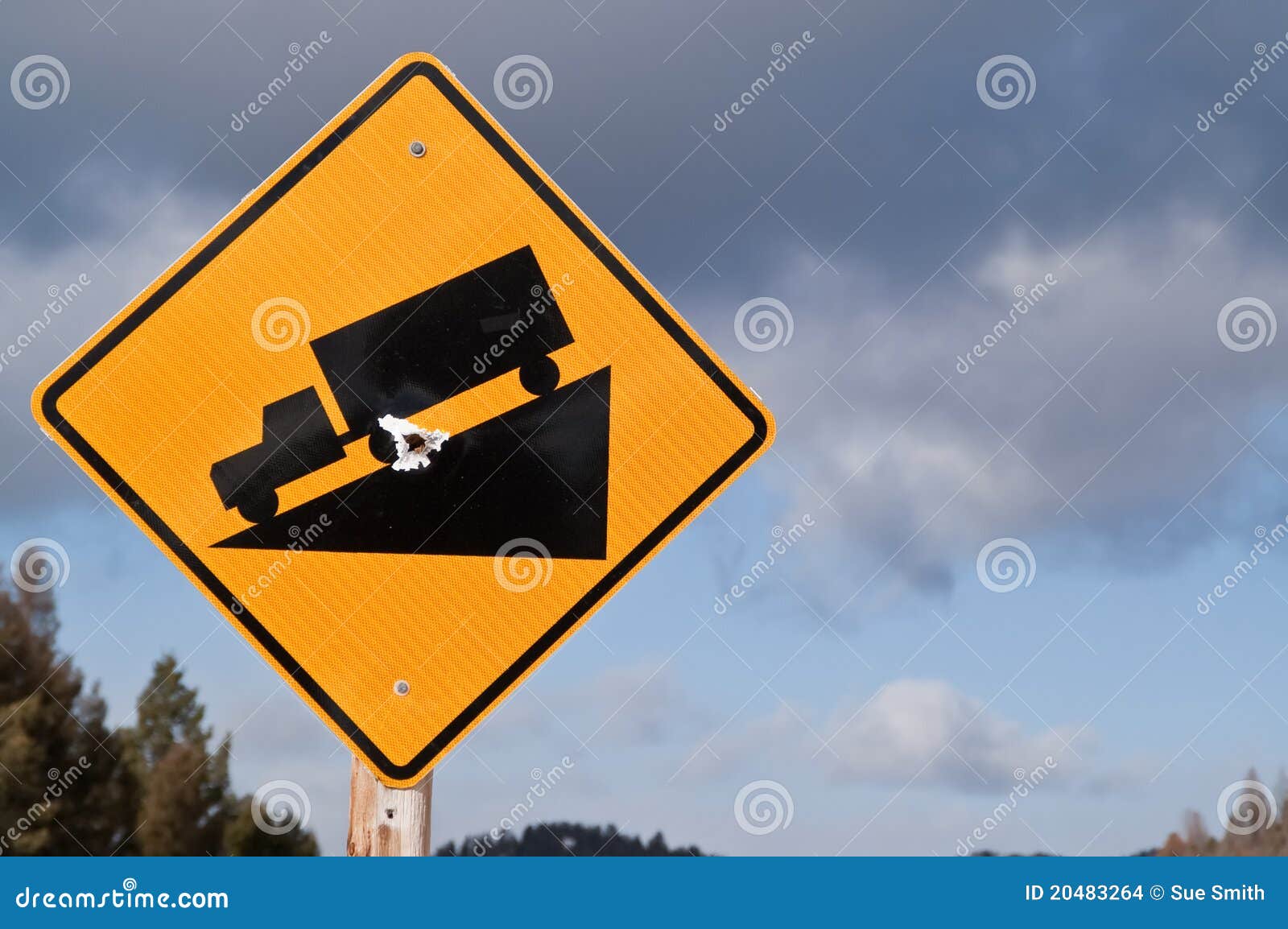 Steep Grade Sign stock photo. Image of post, message 20483264