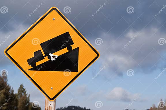 Steep Grade Sign stock photo. Image of post, message - 20483264