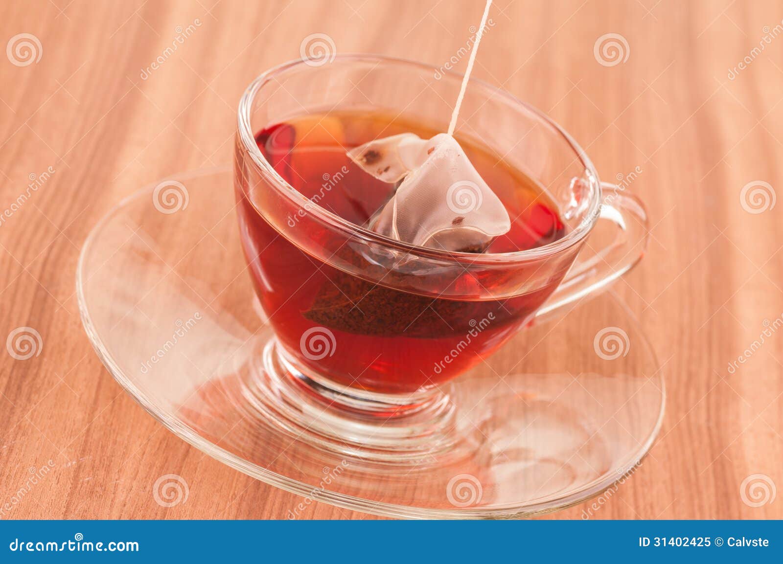 Steeping Tea Bag in a Glass