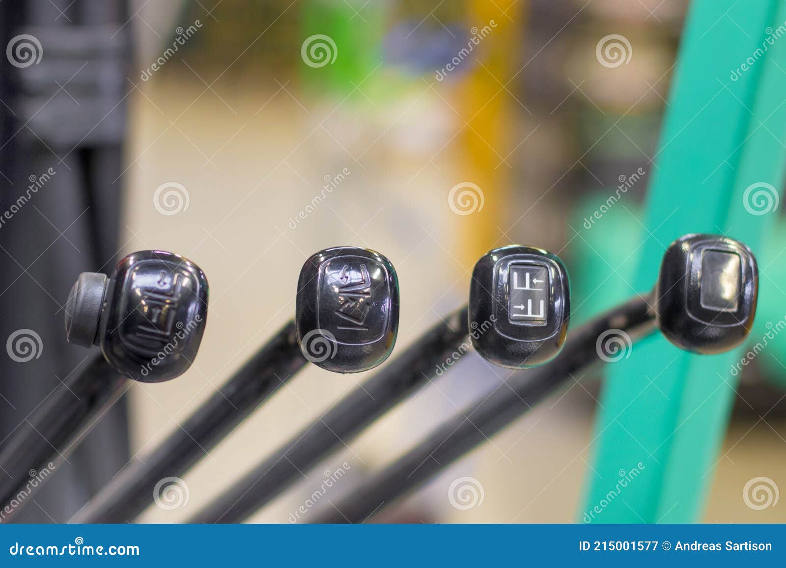 Steering and Cab of Forklift with Levers. in Stock. Cab of Forklift