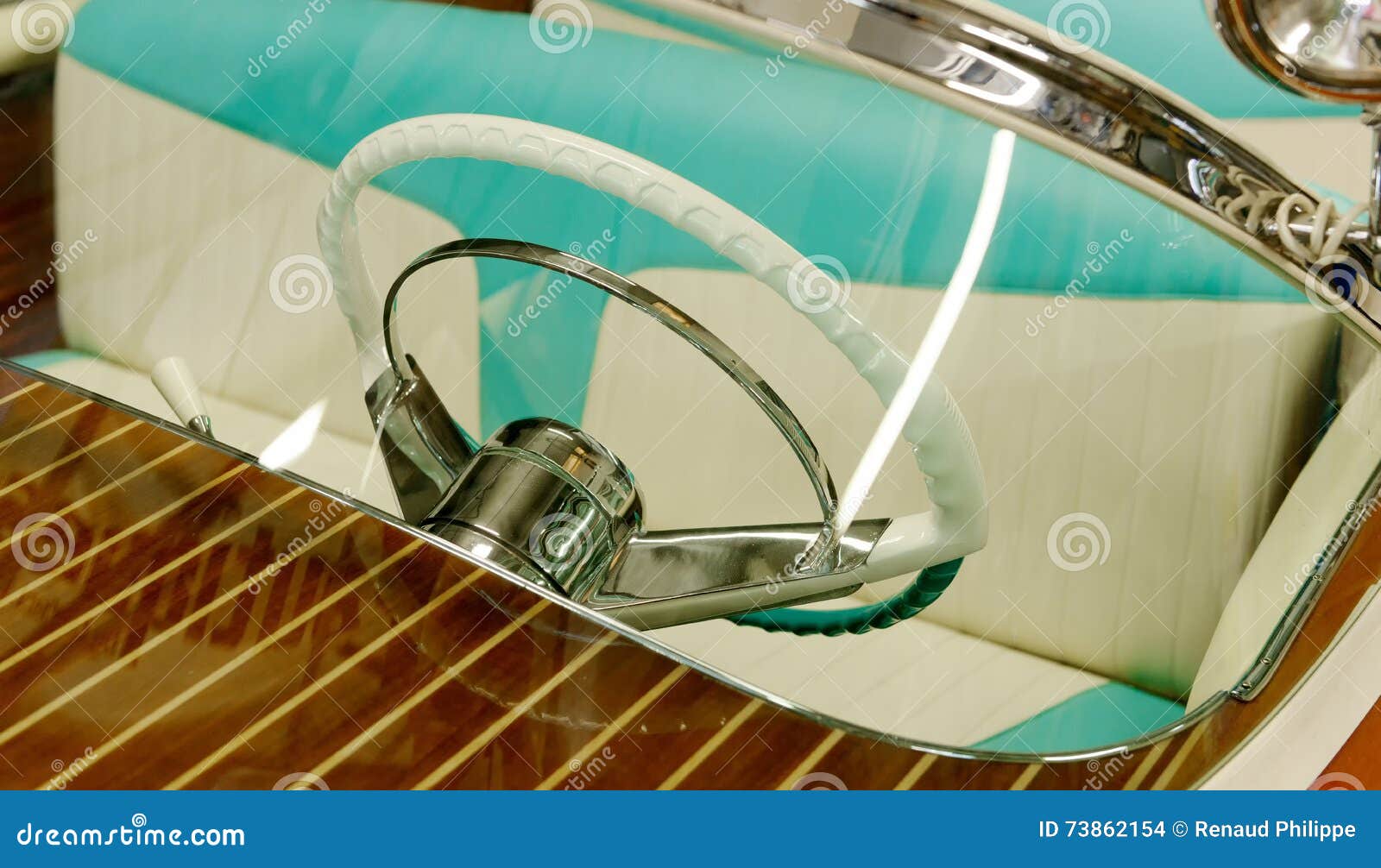 Steering Wheel Boat Motor, Retro Style Stock Photo Image of steering