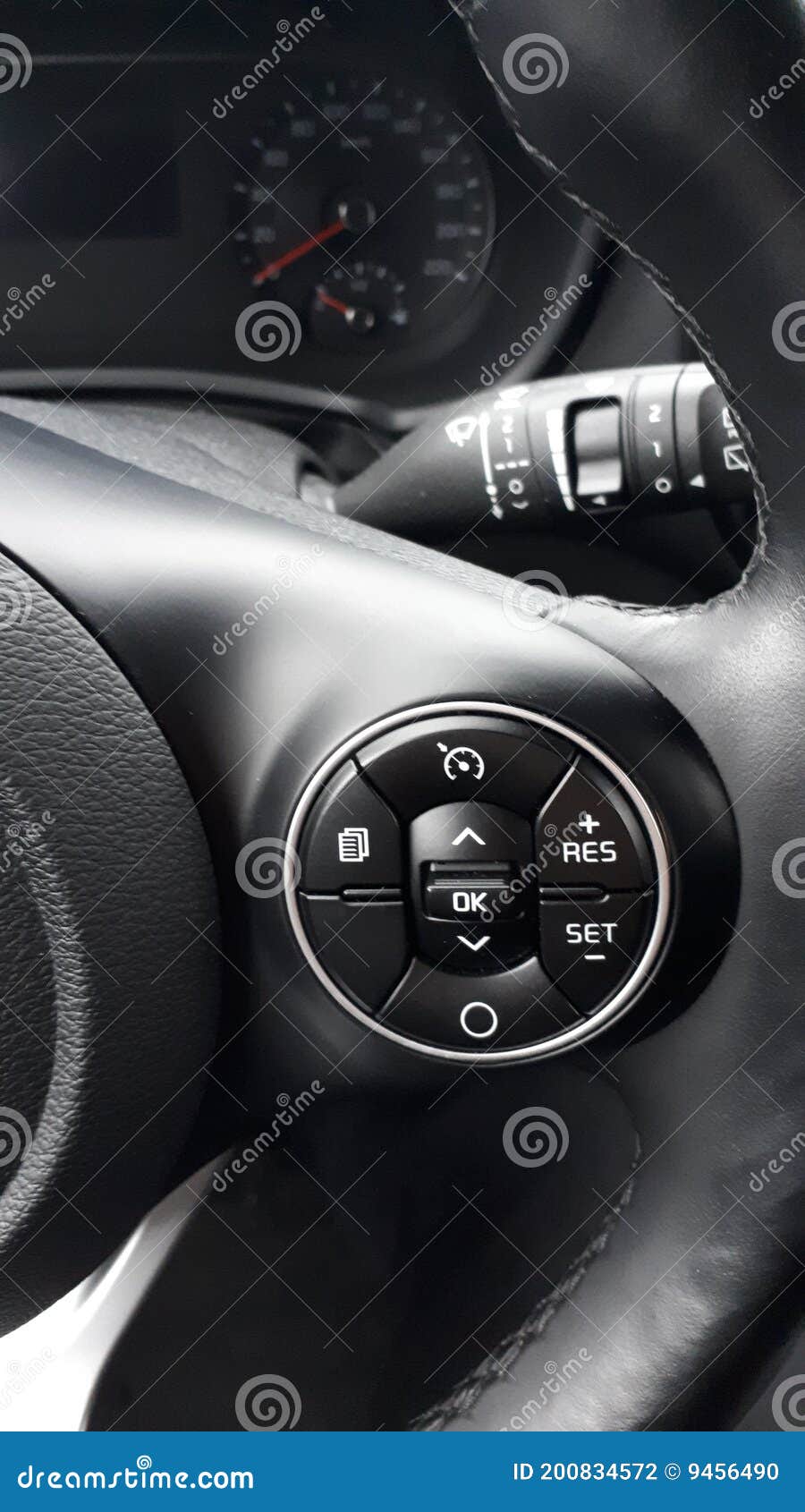 Steering Wheel and Cruise Control Stock Photo Image of control