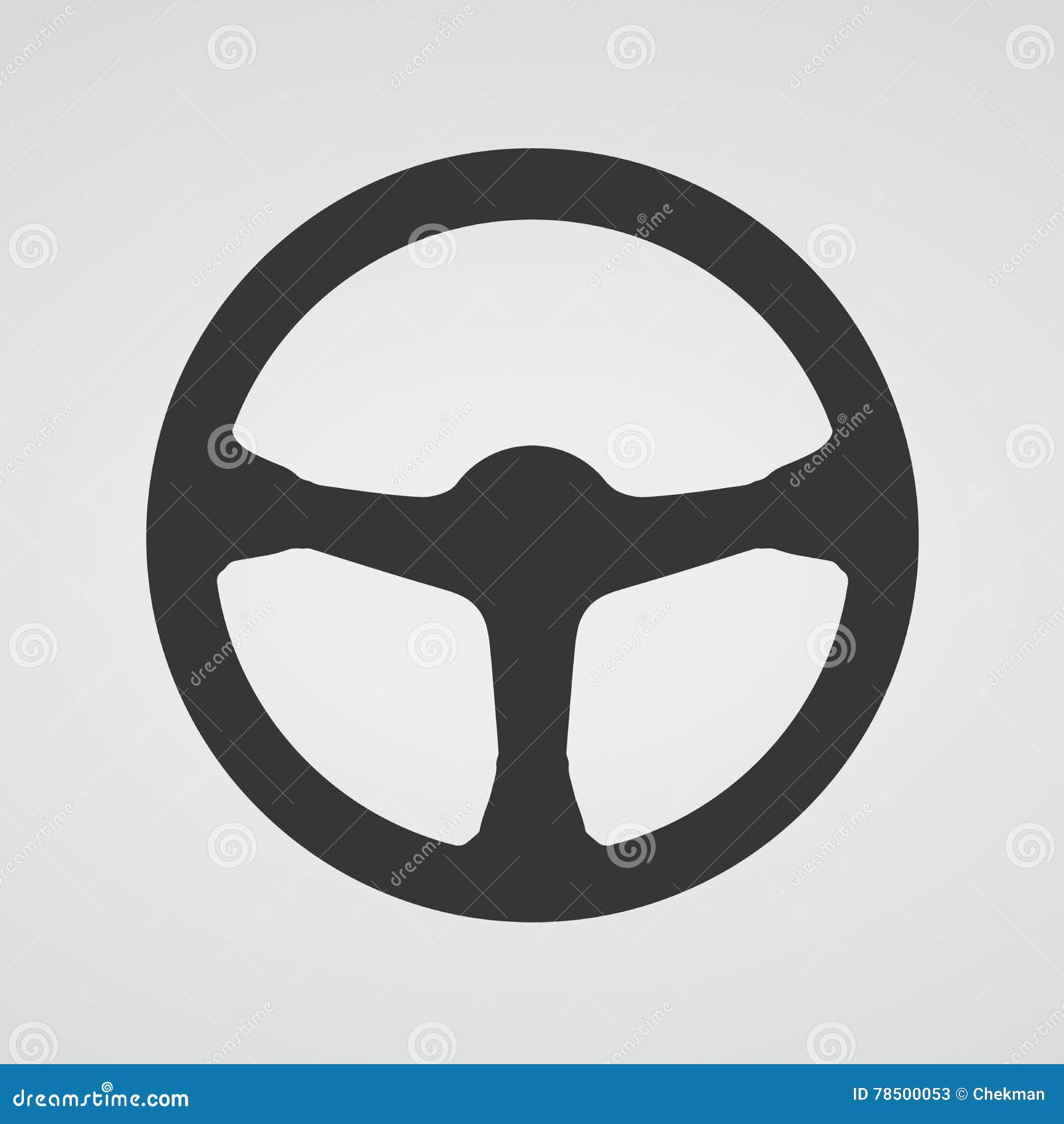 Steering Wheel Icon. Vector Illustration. Stock Illustration