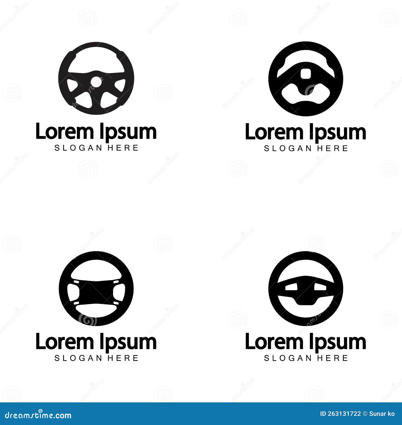 Steering Wheel Logo. Vector Illustration Stock Vector Illustration of