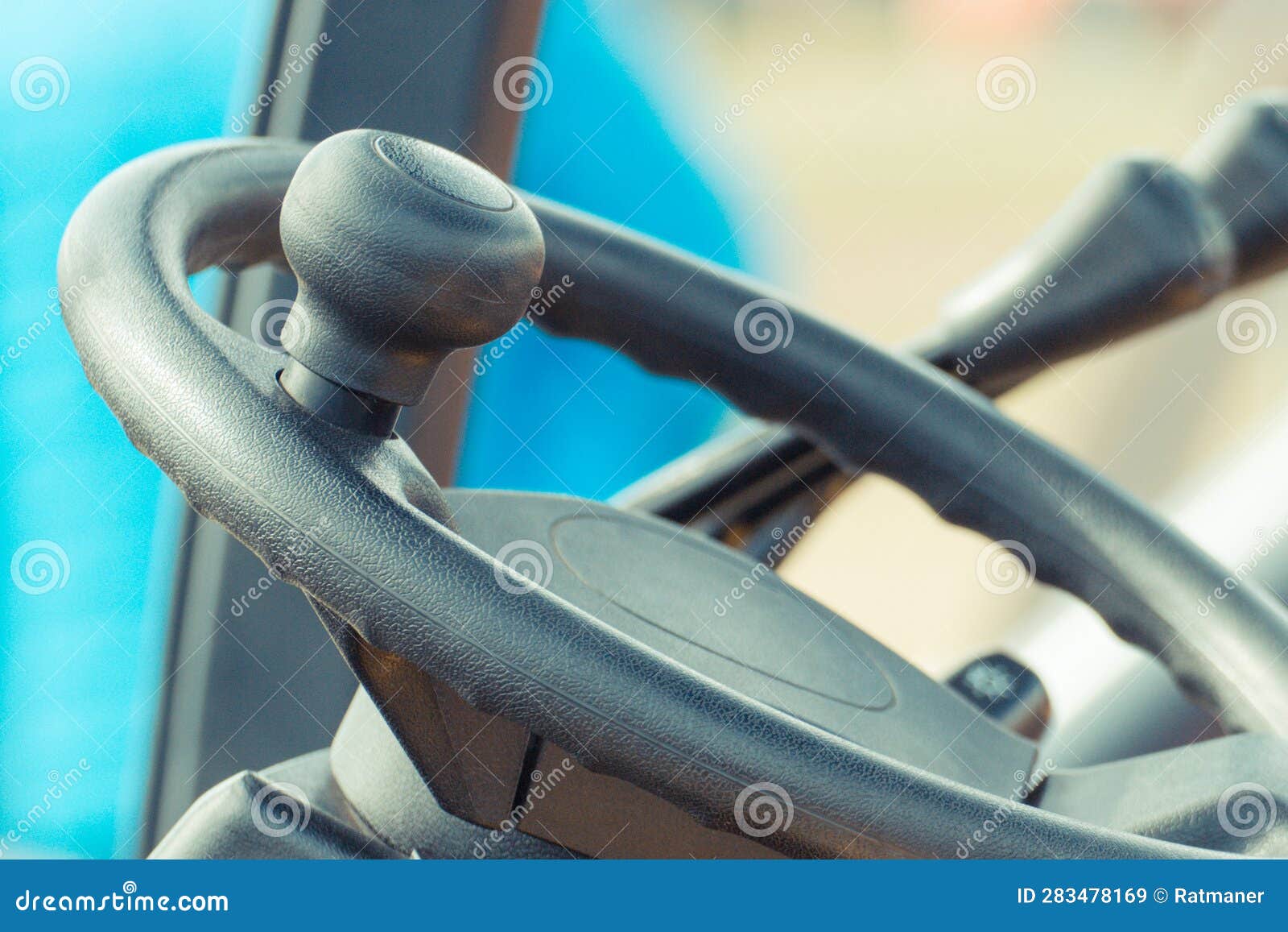 Steering Wheel and Operating Control Levers in Forklift or Other