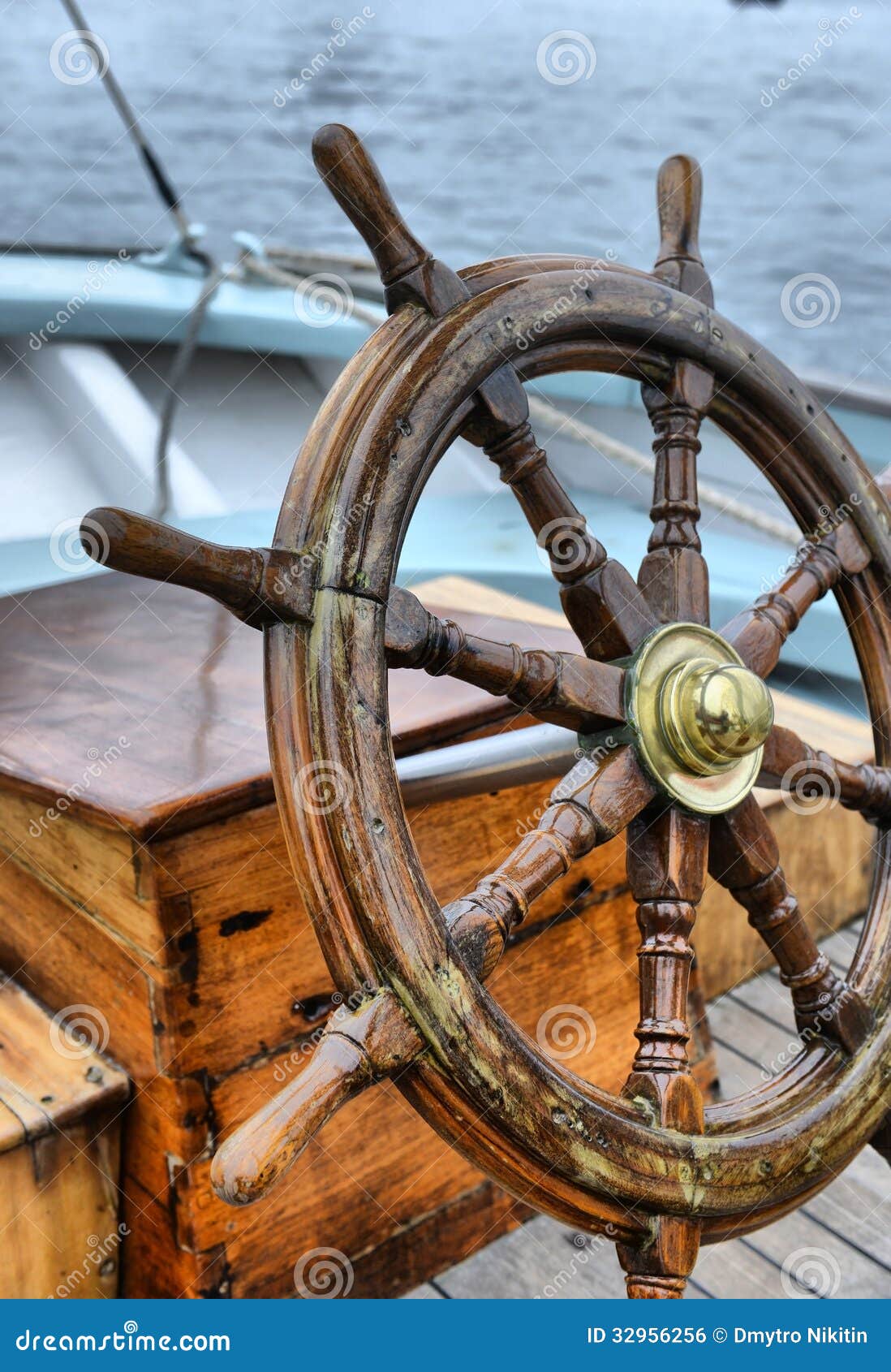 Steering Wheel Sailboat Royalty Free Stock Image - Image: 32956256