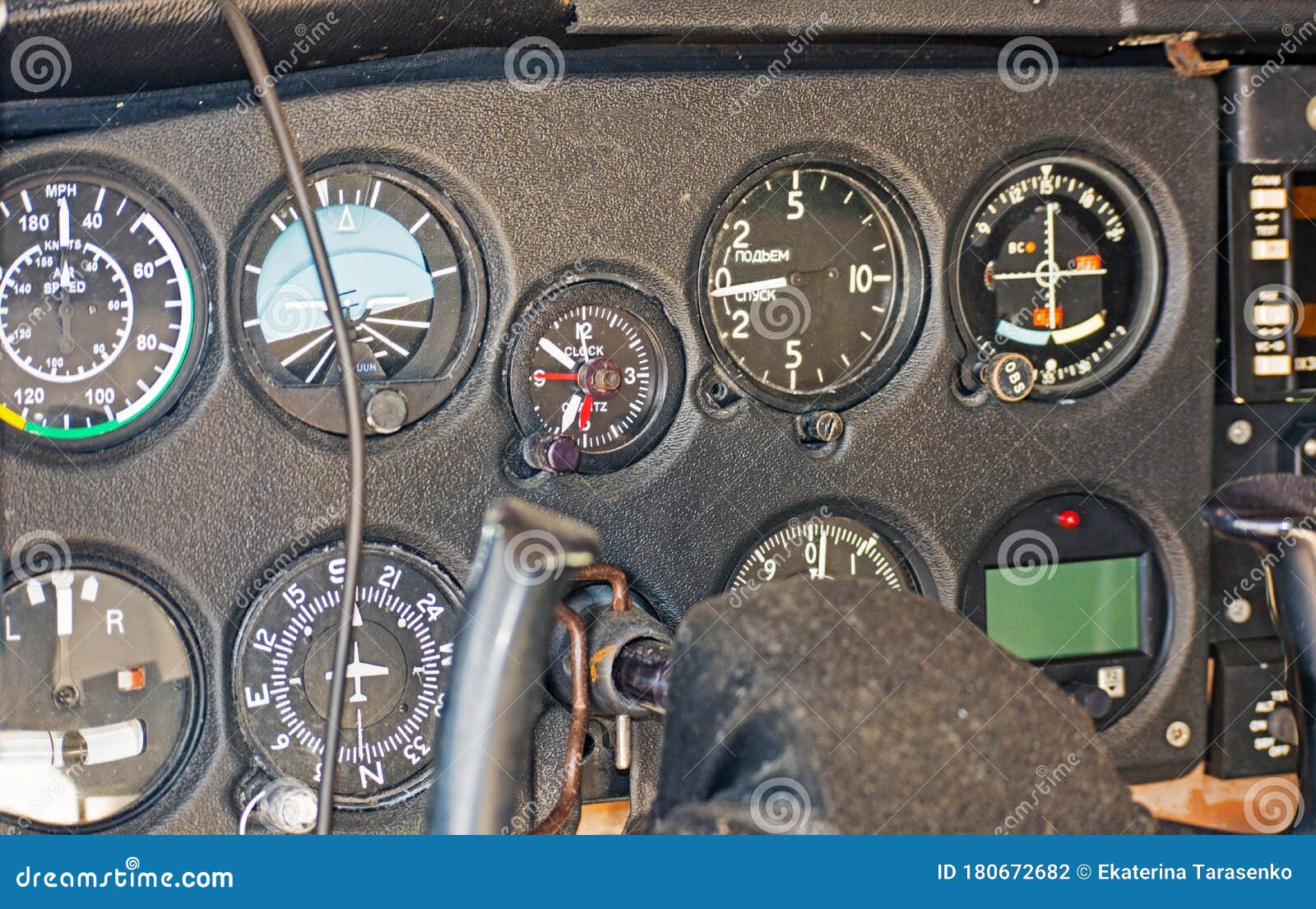The Steering Wheel of a Small Cessna Stock Photo Image of flying