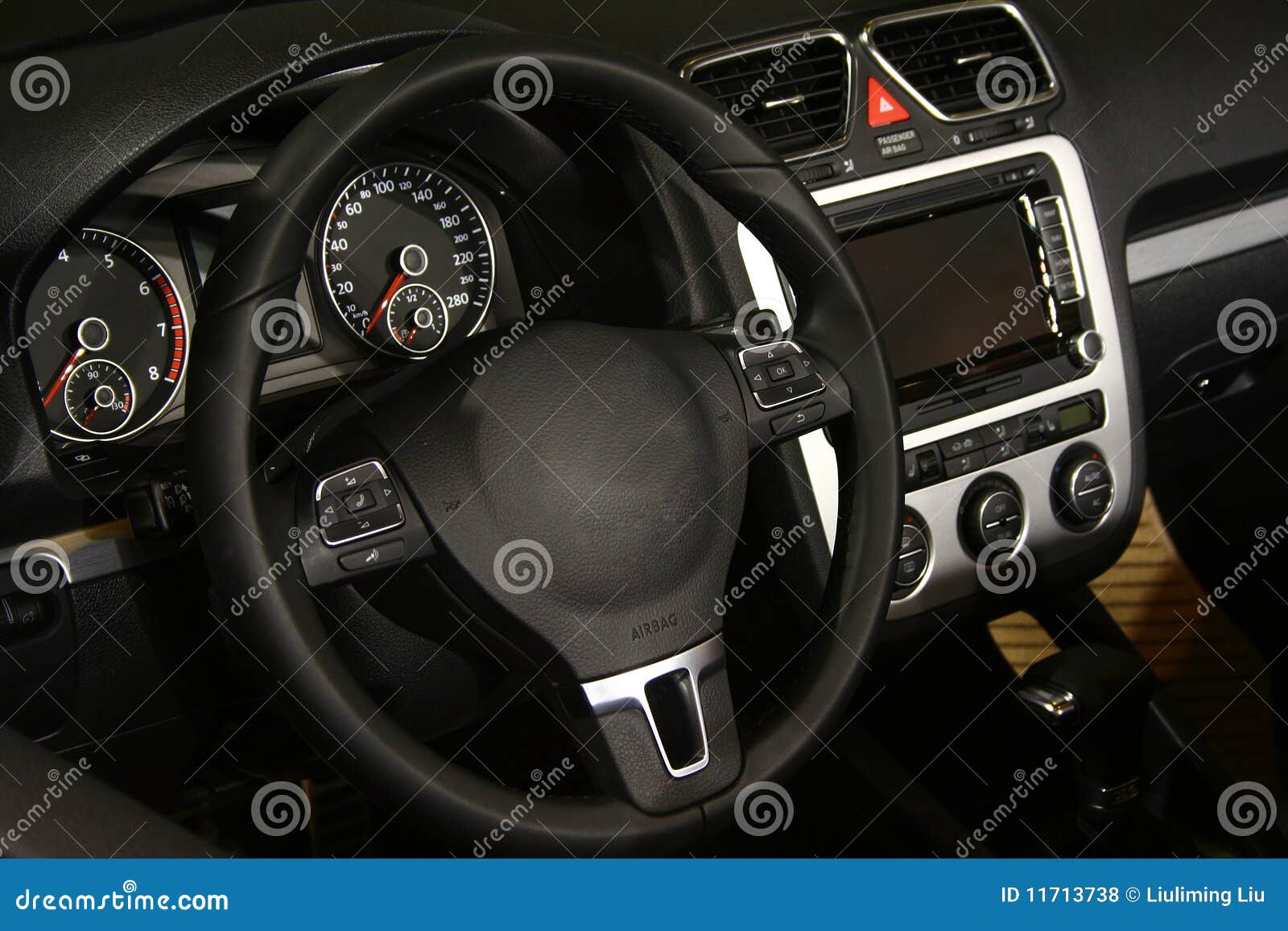 Steering Wheel & Speedometer, Tachometer Stock Photo Image of