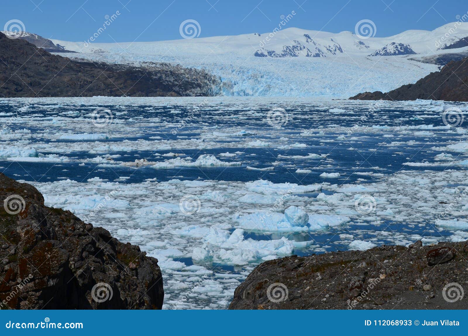 steffen glacier in campo de hielo sur southern patagonian ice field, chilean patagonia