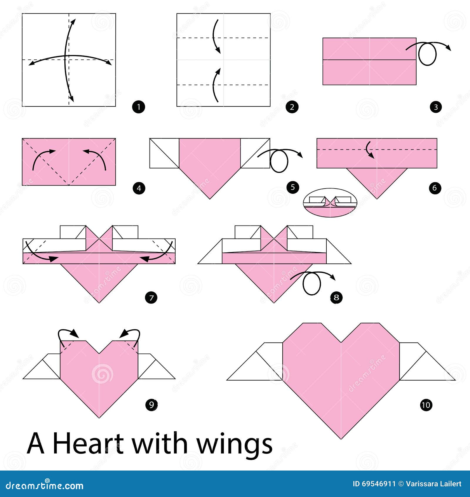 Steg f r steg Anvisningar Hur Man G r Origami En Hj rta Med Vingar steg-f-r-steg-anvisningar-hur-man-g-r-origami-en-hj-rta-med-vingar