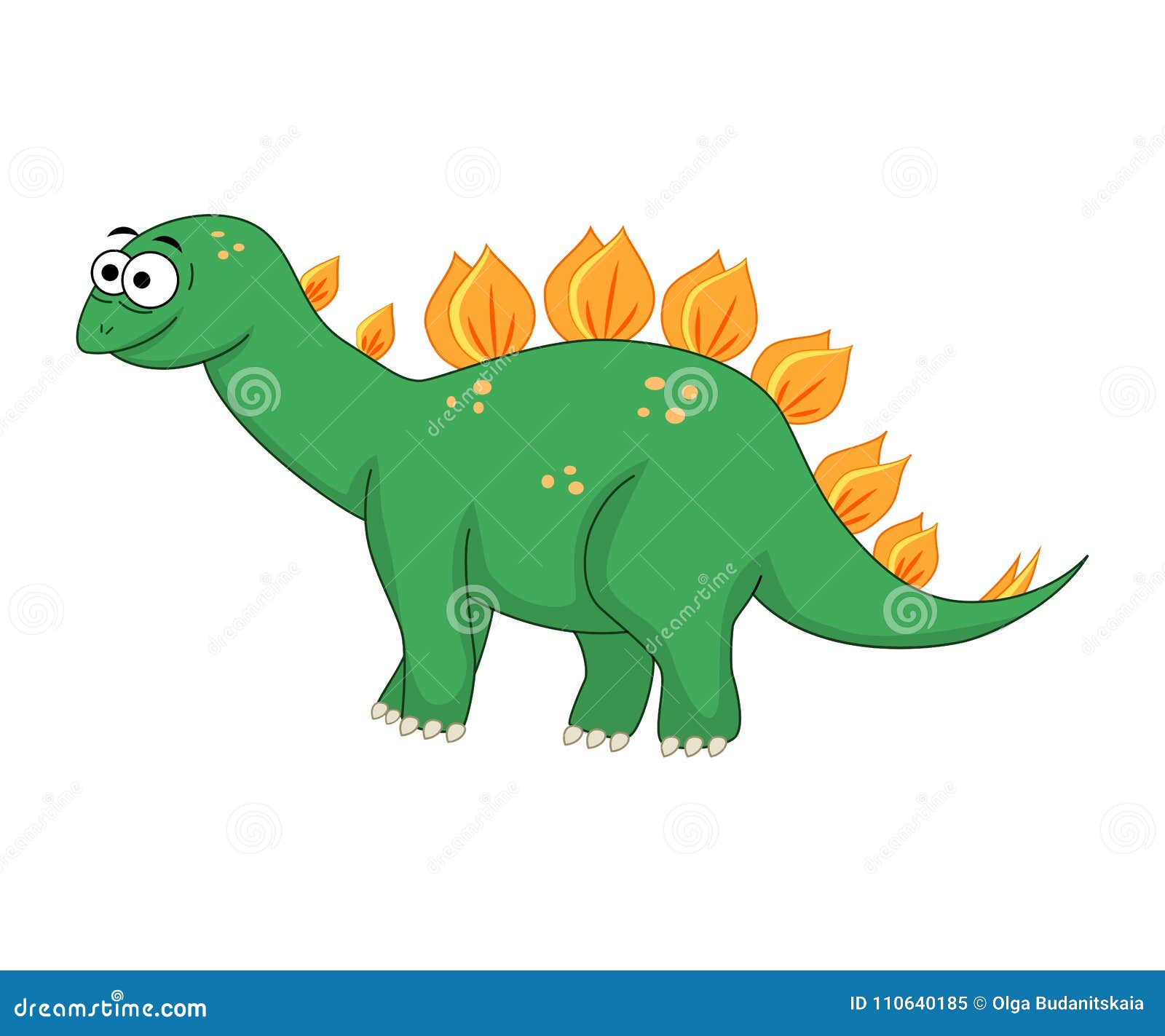 Desenho de Dinossauro Fofo para Colorir Royalty Free Stock SVG