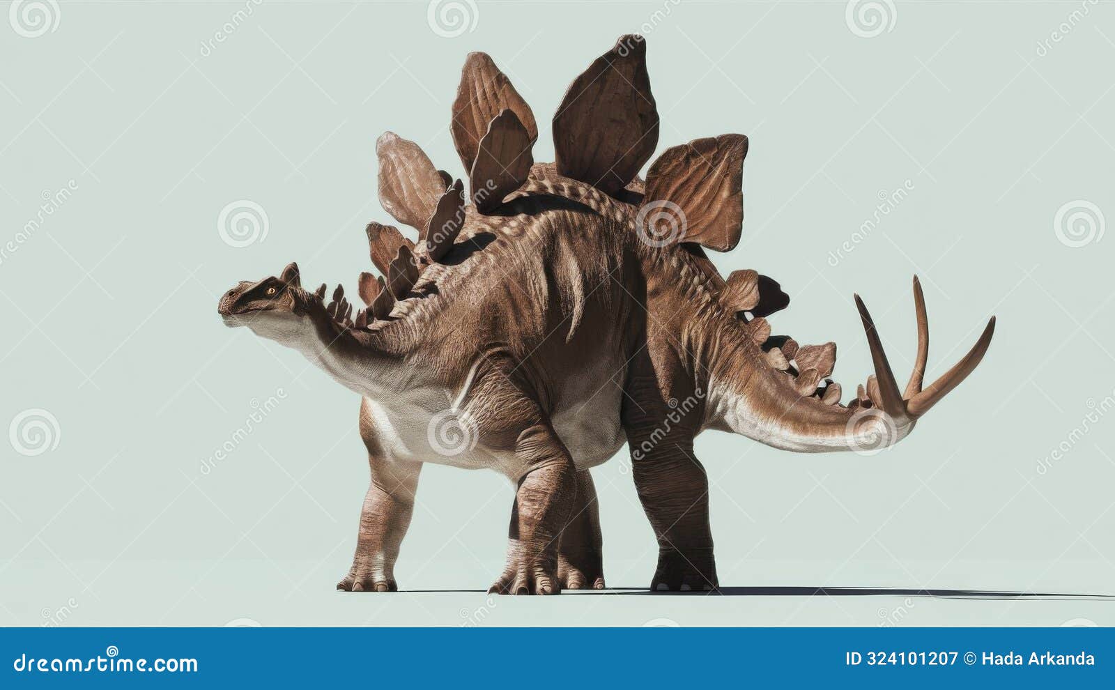 a stegosaurus dinosaur  on a white background
