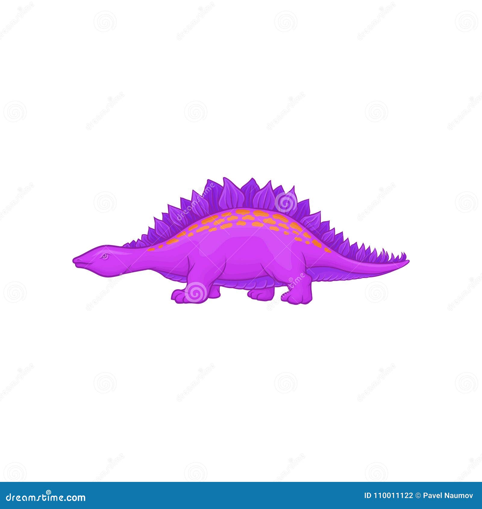 Desenho Animado. Dinossauro Rosa. Mascote Da Criatura Réptil