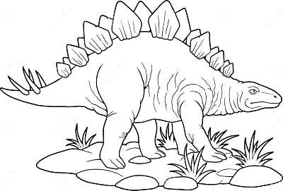 Stegosaurus stock vector. Illustration of character, reptile - 53100890