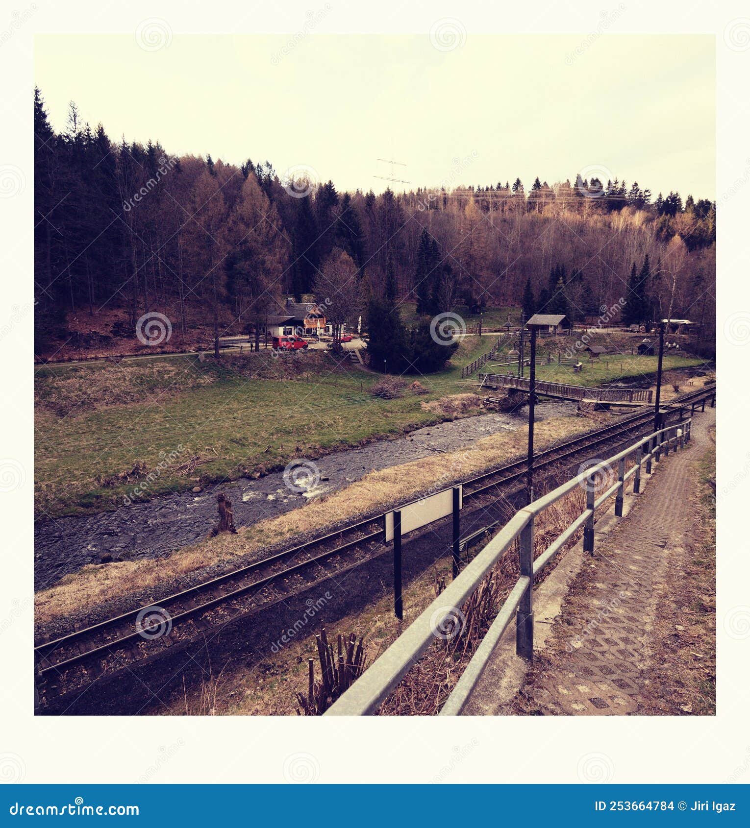 Steinbach, Germany April 17, 2022 Valley of Pressnitz Creek in Ore