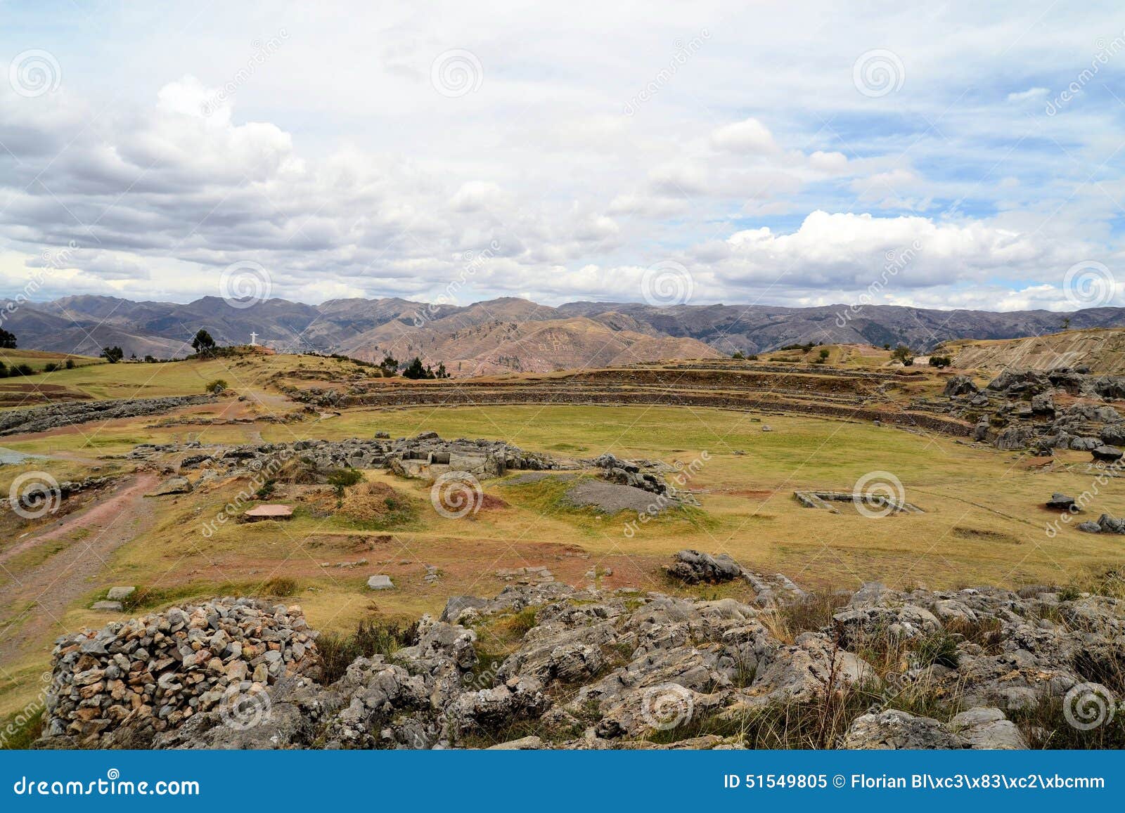 Steinkreis in Der Inkafestung Saksaywaman, Cusco Stockbild - Bild von ...