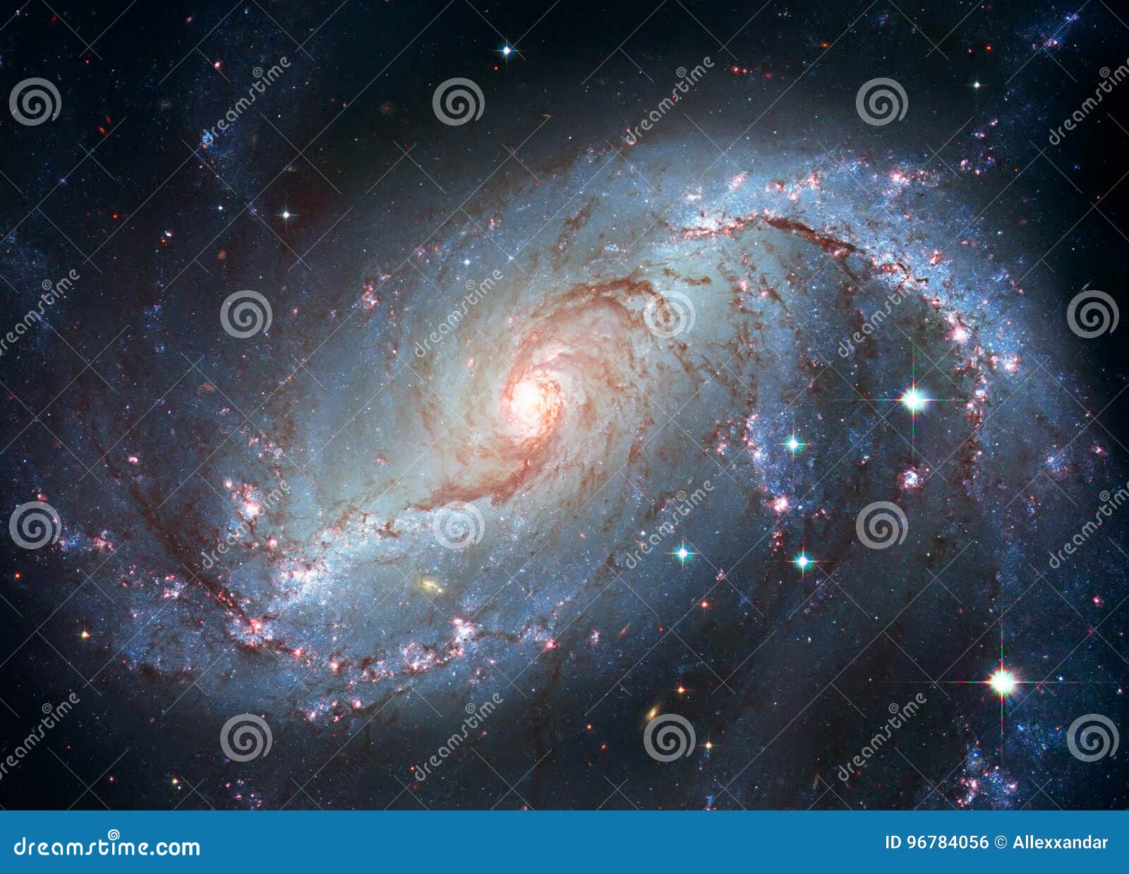 stellar nursery ngc 1672. spiral galaxy in the constellation dorado