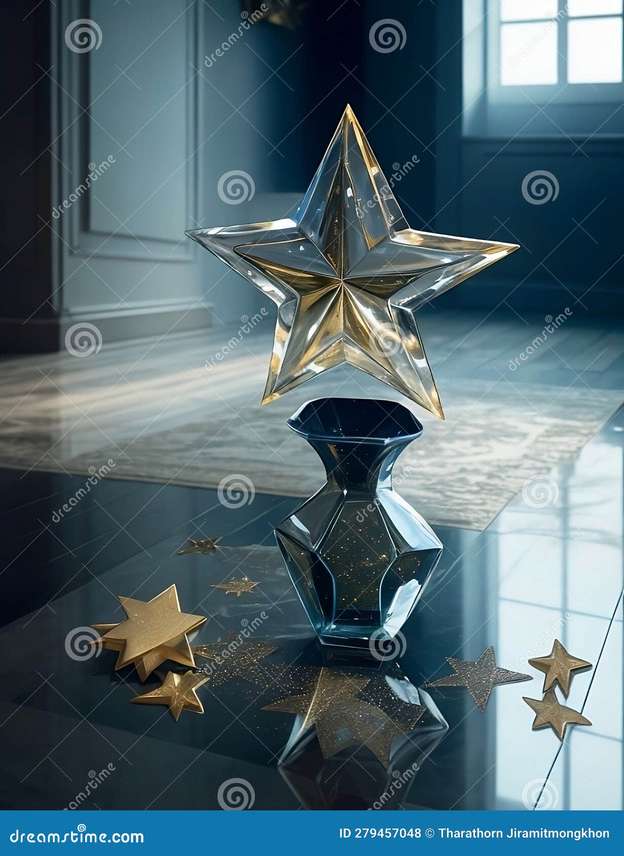 Stellar Reflections: Captivating Star in a Vase Picture Stock ...