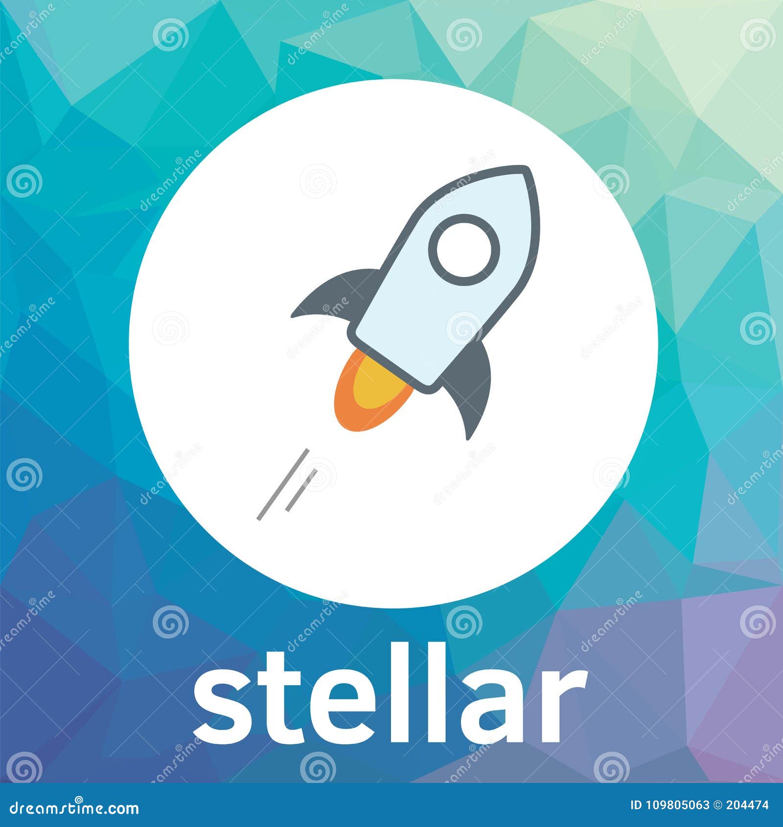 Stellar XLM Decentralized Blockchain and Cryptocurrency Vector Logo