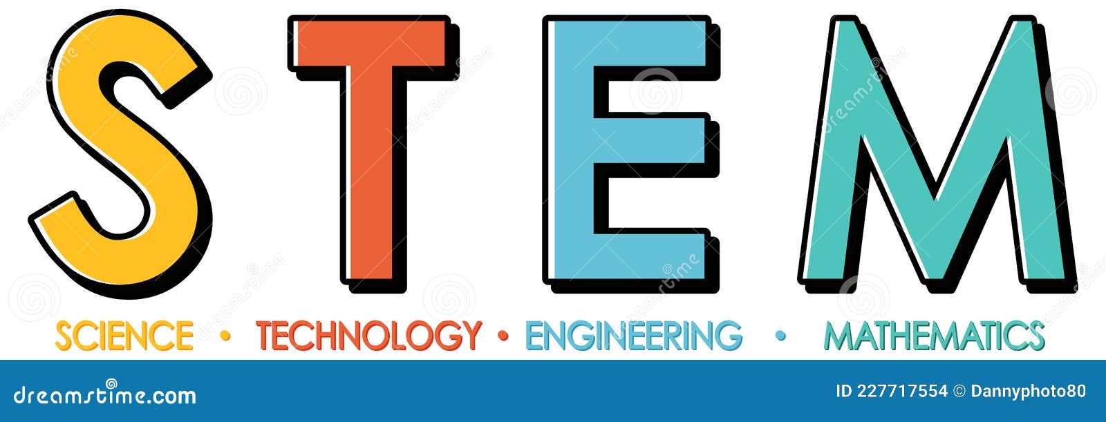 STEM Education Logo Banner on White Background Stock Vector - Illustration  of children, cartoon: 227717554