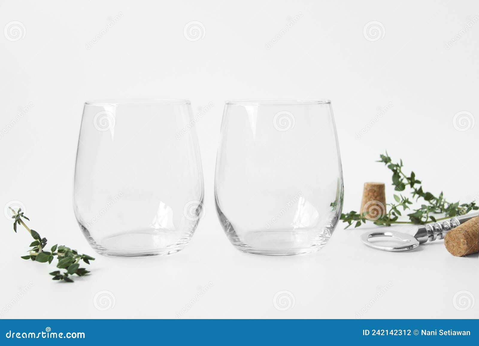 Two stemless wine glass mockups 2 no stem tumbler mockup