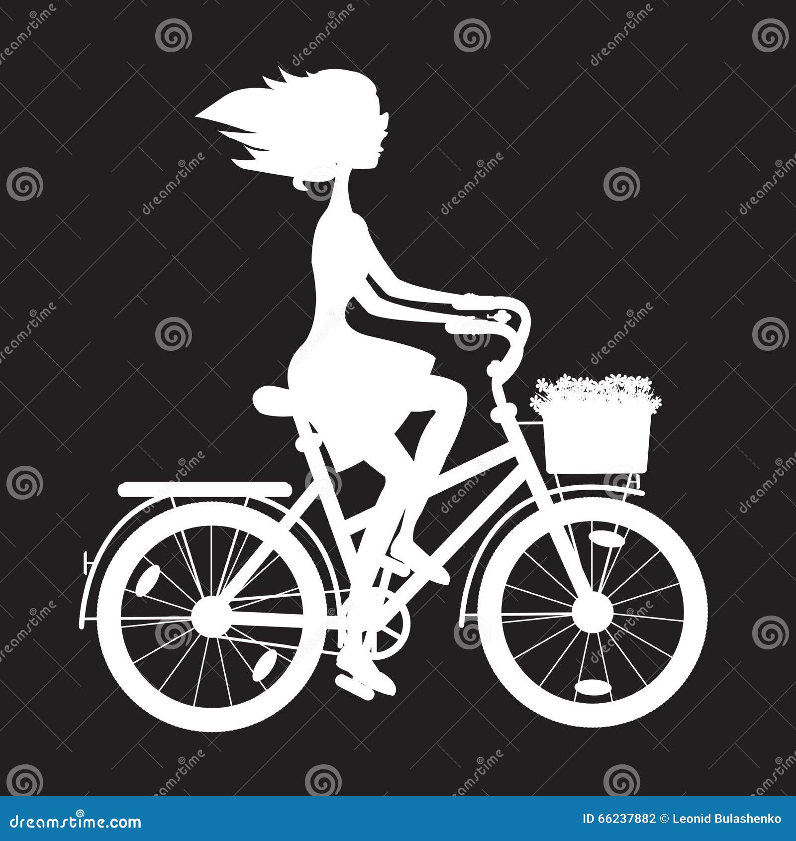 stencil girl on bike