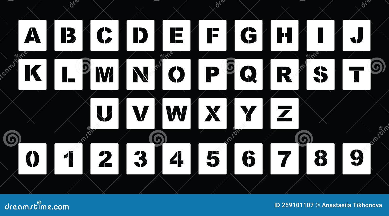 Stencil Of Letters And Numbers Stock Vector Illustration Of Number stencil-of-letters-and-numbers-stock-vector-illustration-of-number