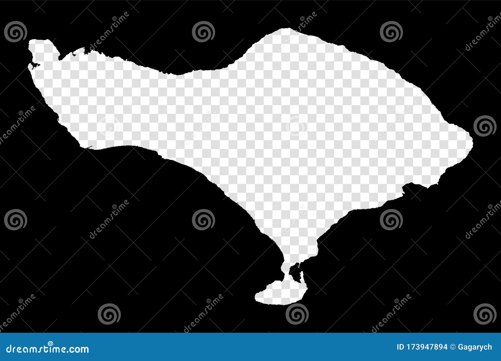 Stencil Map of Bali. Simple and Minimal. Stock Vector - Illustration of