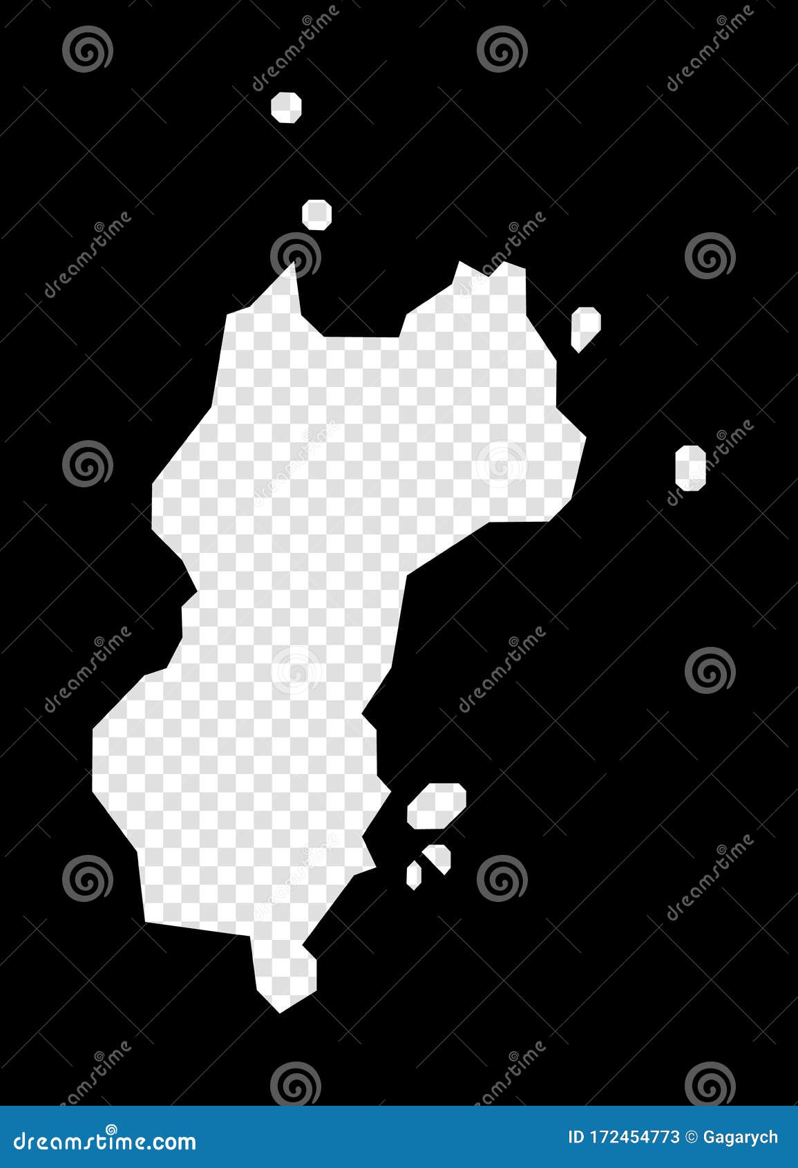 Stencil Map Of Mustique. Cartoon Vector | CartoonDealer.com #172454773