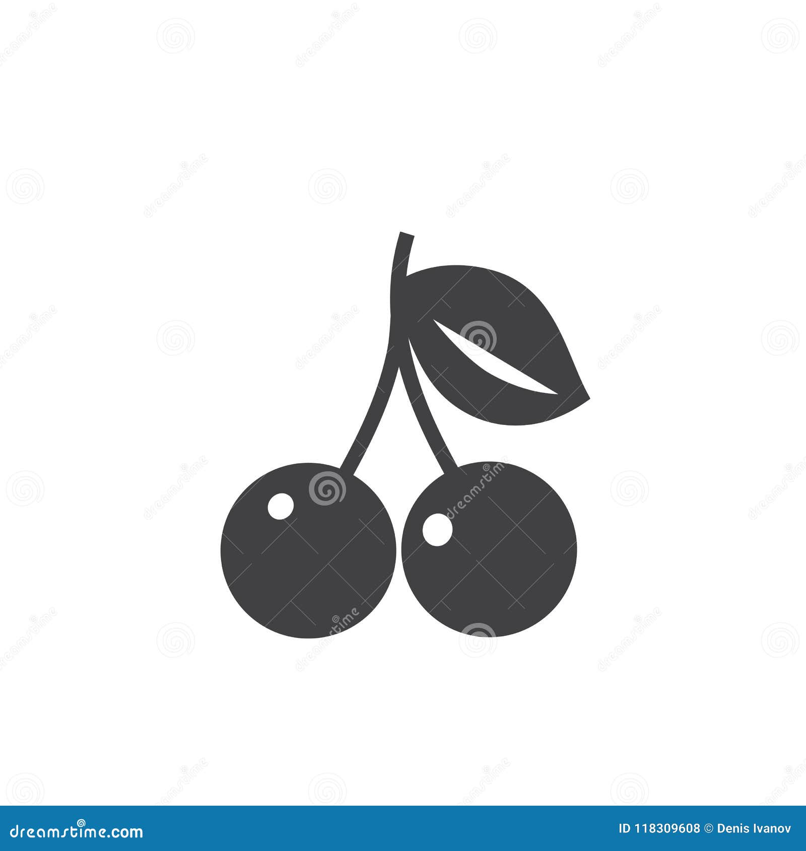 Stencil Pattern Cherry Isolated Stock Vector Illustration of