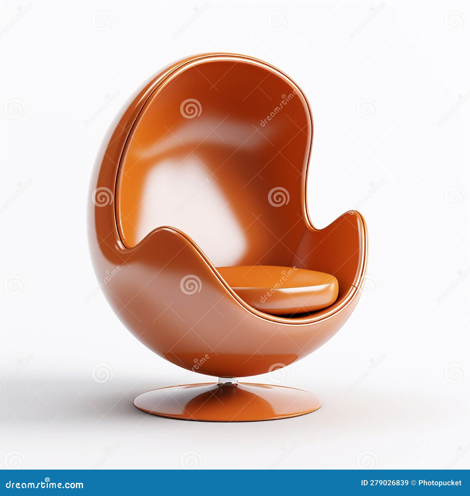 Orange Egg Chair stock illustration. Illustration of produce 279026839
