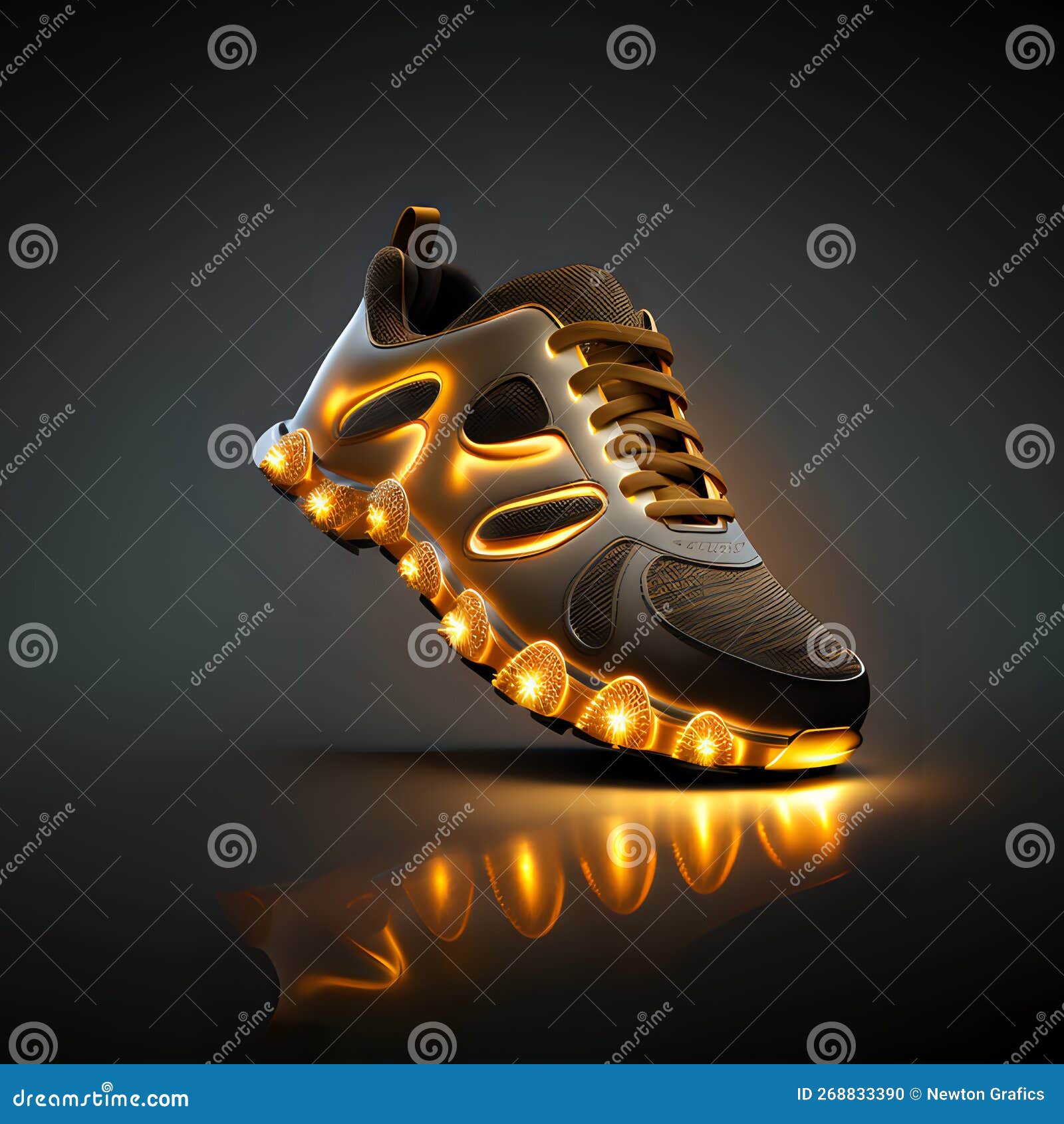 Futuristic fashion original sneakers. Future design of stylish sports shoes  with neon glow, futuristic urban aesthetics. Sportswear, style and fashion,  tomorrow footwear. AI Generative 31691382 Stock Photo at Vecteezy