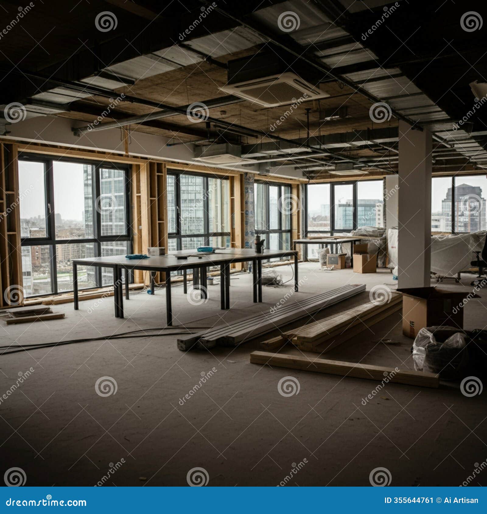 ai-generated image: modern office workspace  with contemporary aesthetics
