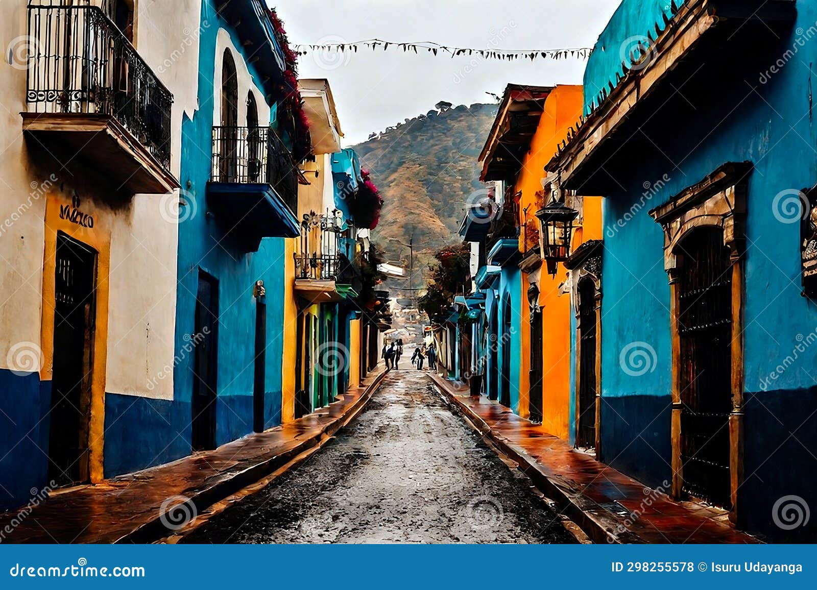 san jose del pacifico streets. cinematic photograph of an old mexican city