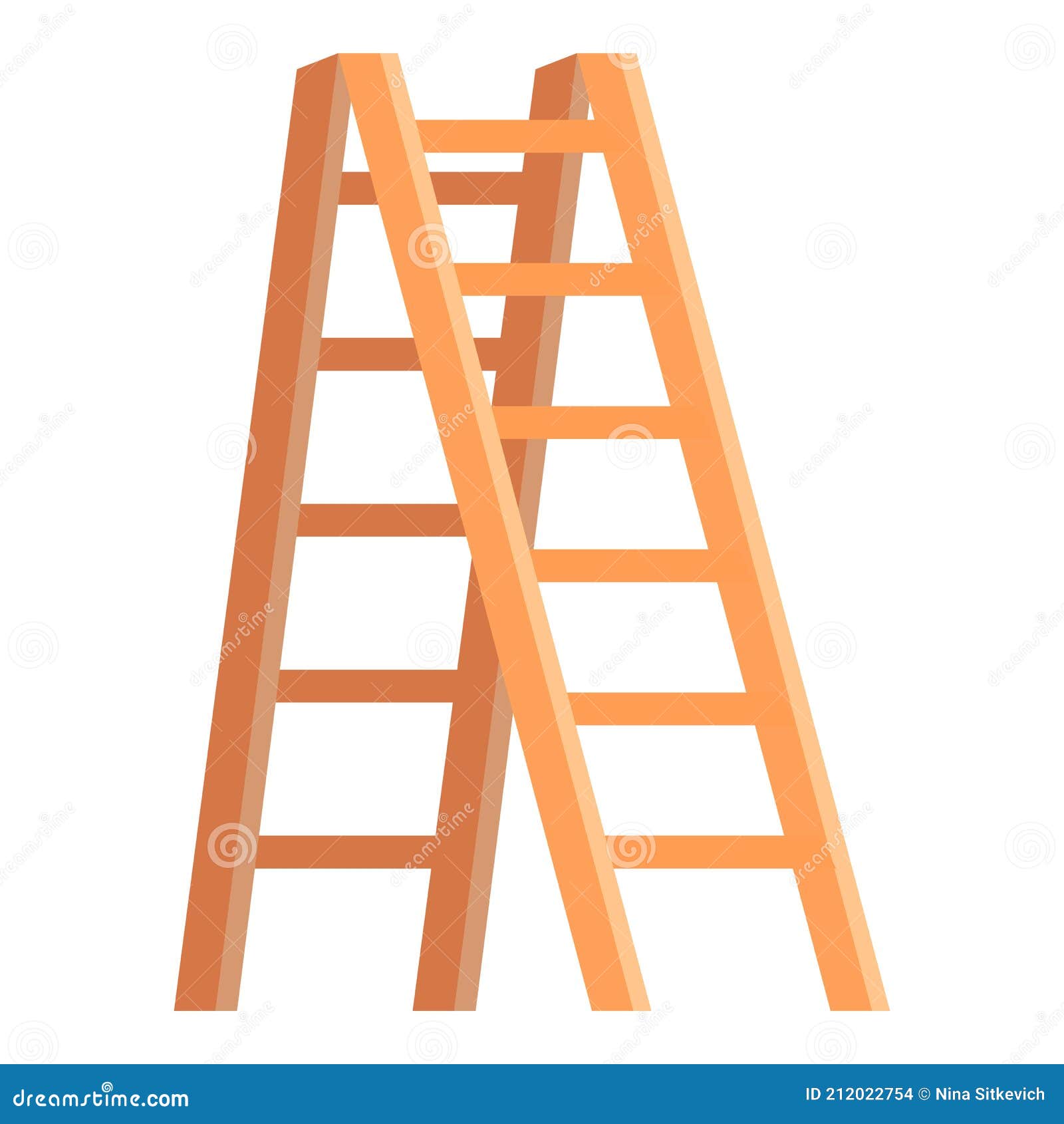 Step Ladder Icon, Cartoon Style Stock Vector Illustration of cartoon