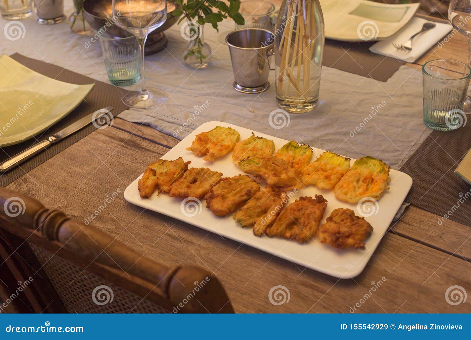 Step by Step Process of Cooking Courgette Flower Provence Dish Hands