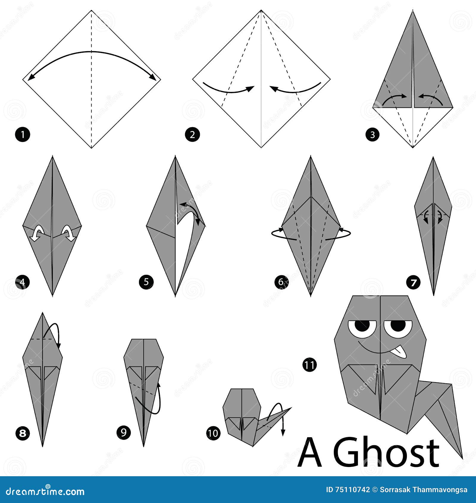 how make a paper ghost