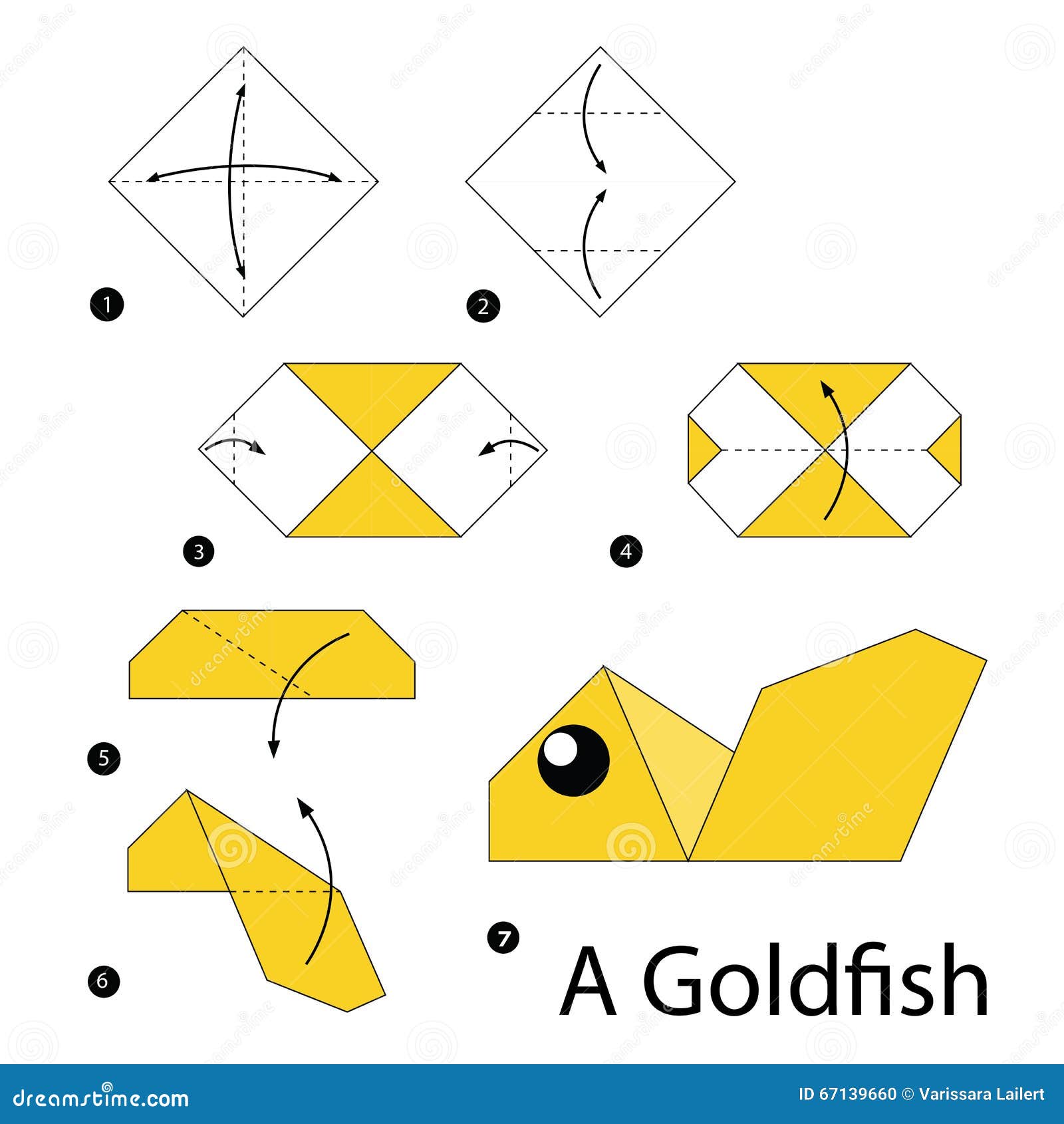 Origami Goldfish Stock Illustrations 25 Origami Goldfish