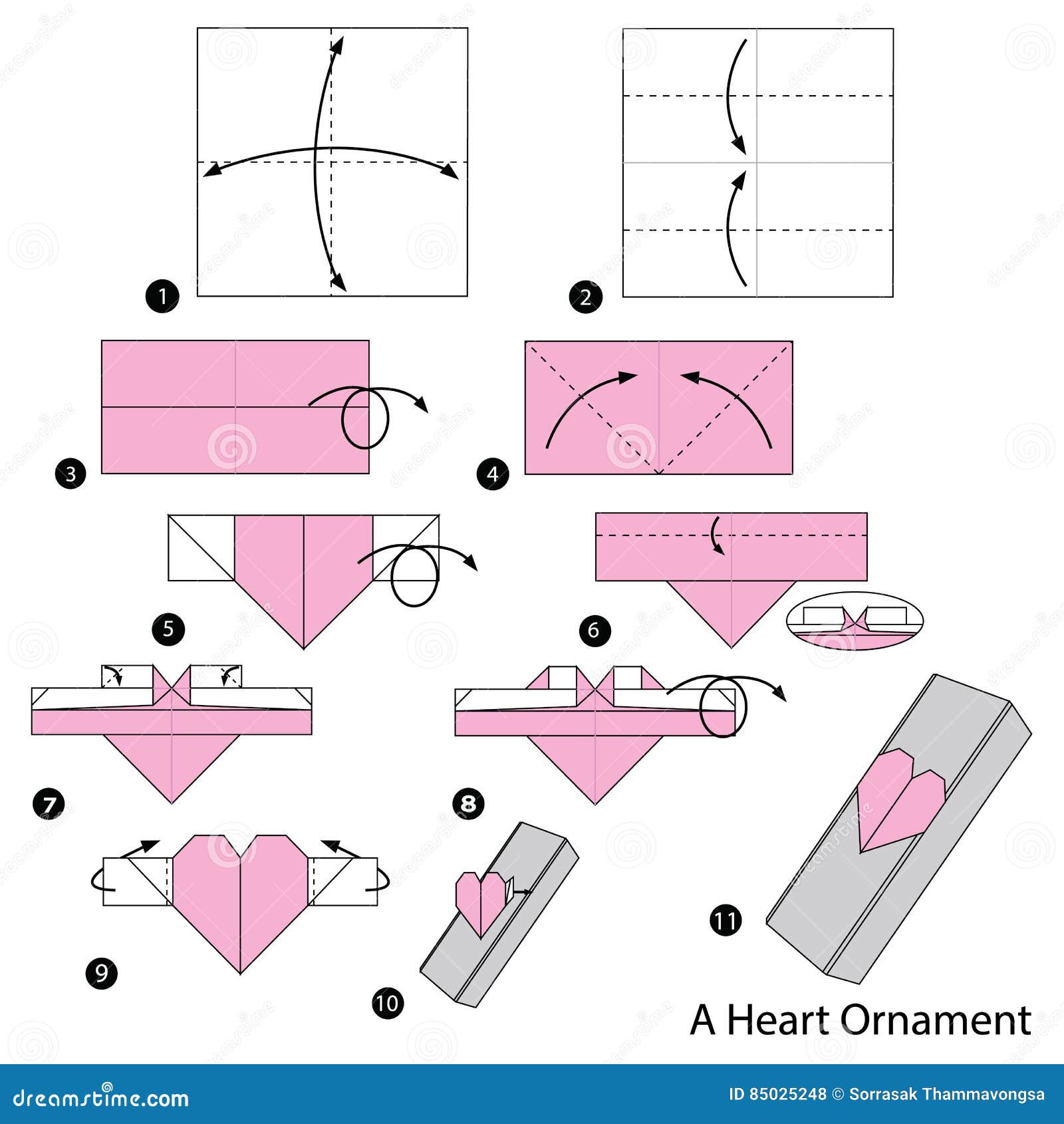 Origami ideas Steps On How To Make A Origami Heart